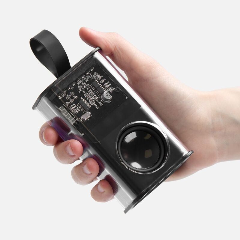 Bluetooth-колонка с подсветкой Groove, серая арт.17643.10