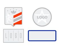 Шеврон из габардина Gabo M, белый арт.18312.60