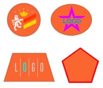 Шеврон из габардина Gabo L, оранжевый арт.18313.20