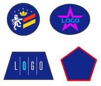 Шеврон из габардина Gabo L, синий арт.18313.44