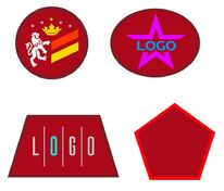 Шеврон из габардина Gabo L, красный арт.18313.50