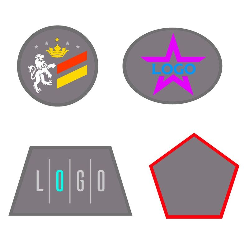 Шеврон из габардина Gabo L, серый арт.18313.10