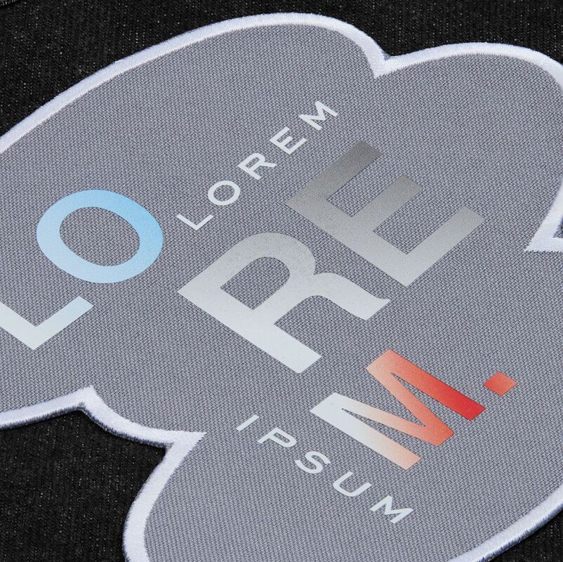 Шеврон из габардина Gabo L, серый арт.18313.10