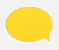 Наклейка тканевая Lunga Bubble, M, желтая арт.17902.80