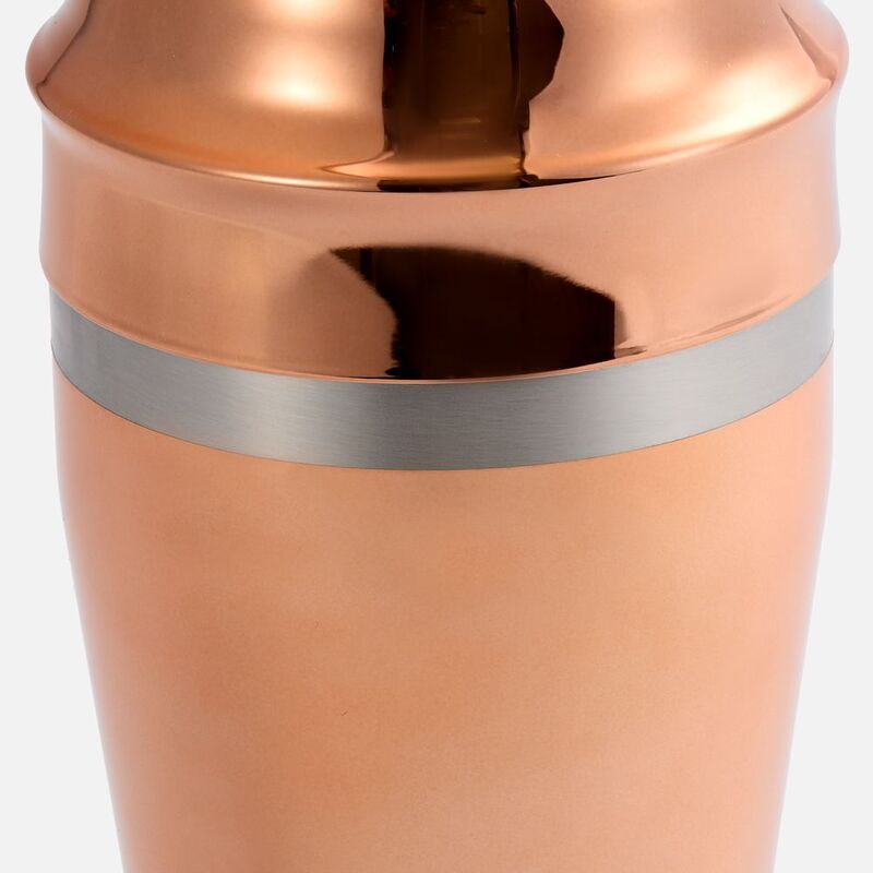 Набор для приготовления коктейлей Pourpour, медный с серебристой линией арт.15597.01