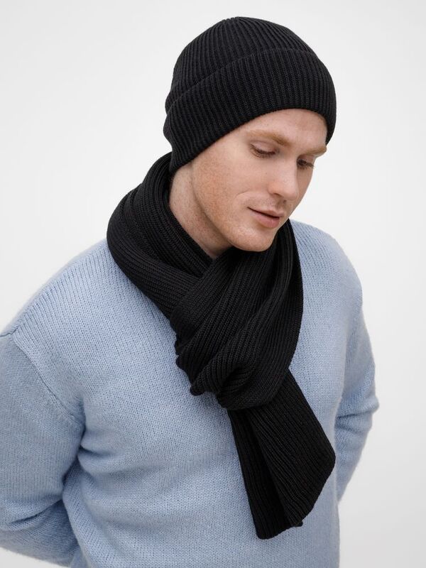 Шарф Nobilis Mono, черный арт.19908.30