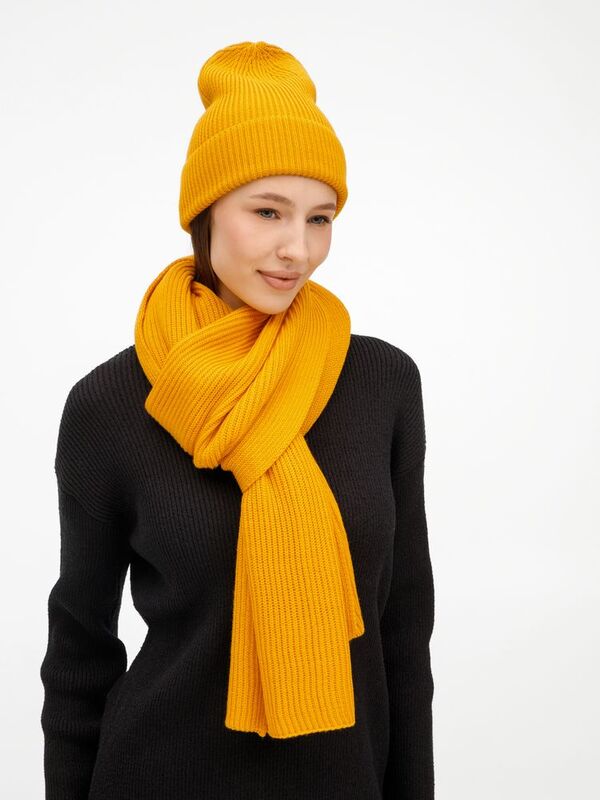 Шапка Nobilis Mono, желтая (медовая) арт.19909.80