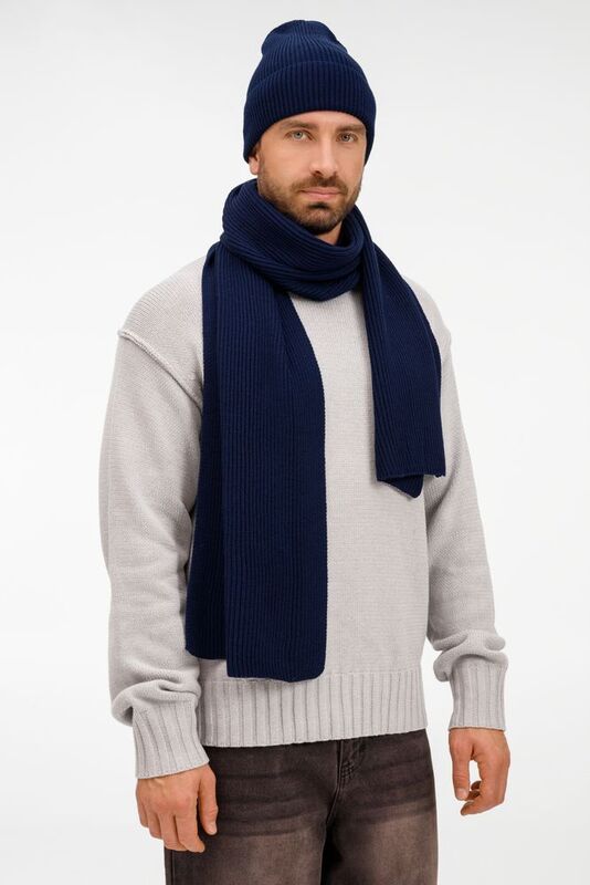 Шапка Nobilis Mono, темно-синяя арт.19909.41