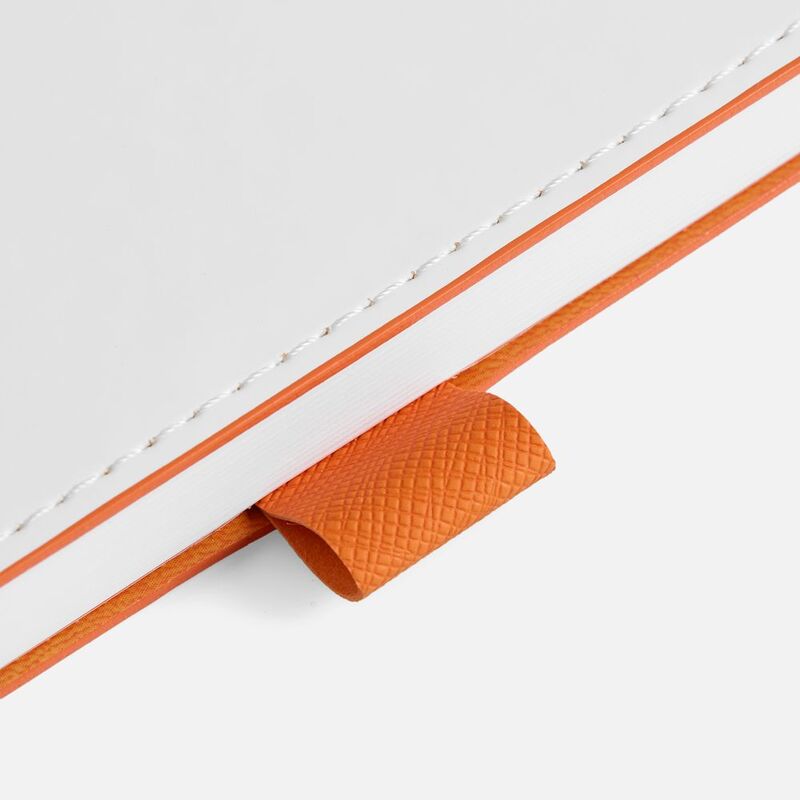 Ежедневник White Shall, недатированный, бело-оранжевый арт.15751.26