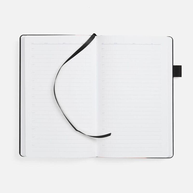 Ежедневник White Shall, недатированный, бело-черный арт.15751.36