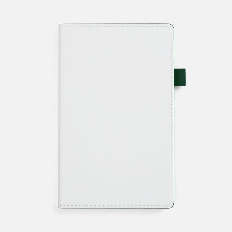 Ежедневник White Shall, недатированный, бело-зеленый арт.15751.96
