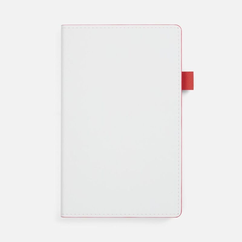 Ежедневник White Shall, недатированный, бело-красный арт.15751.56