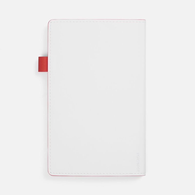 Ежедневник White Shall, недатированный, бело-красный арт.15751.56