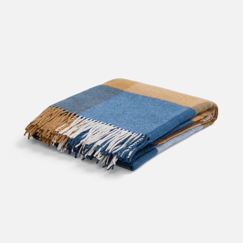 Плед Fleco, синий с коричневым арт.18368.45