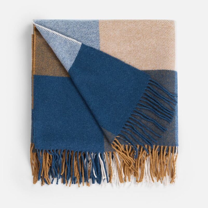 Плед Fleco, синий с коричневым арт.18368.45