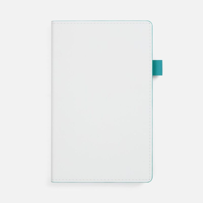 Ежедневник White Shall, недатированный, бело-бирюзовый арт.15751.49