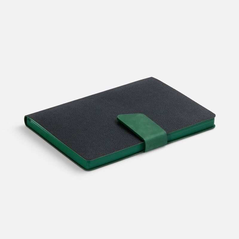 Ежедневник Boom, недатированный, черный с зеленым арт.15768.39