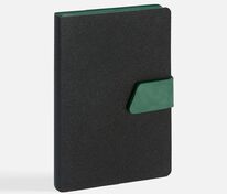 Ежедневник Boom, недатированный, черный с зеленым арт.15768.39