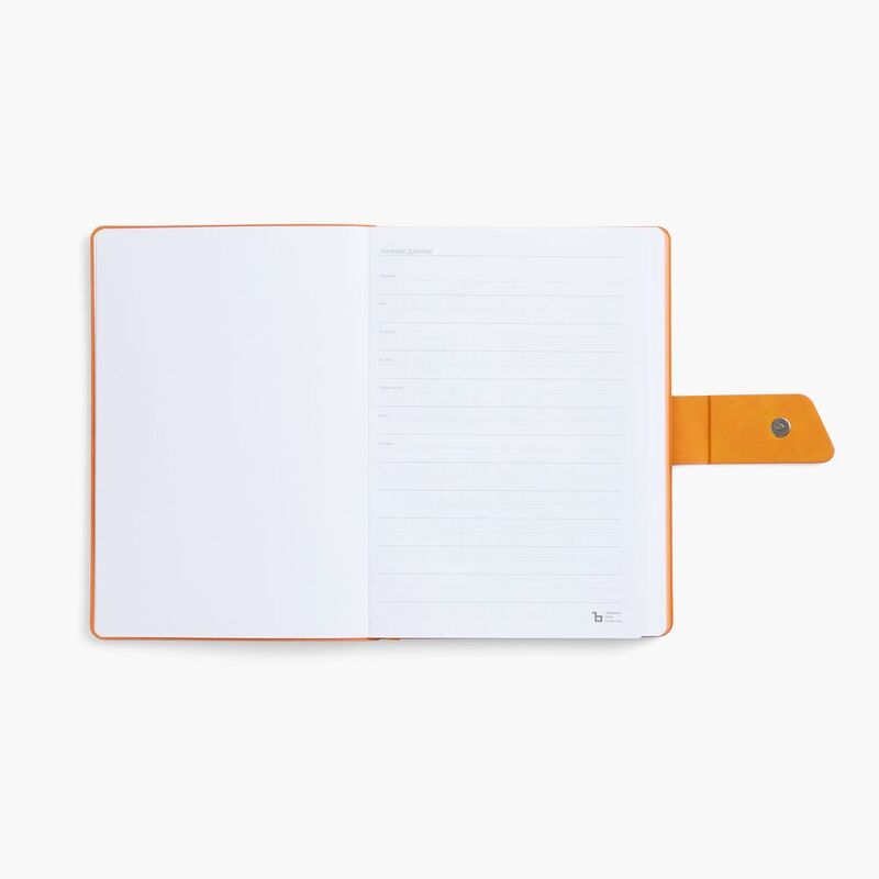 Ежедневник Boom, недатированный, черный с оранжевым арт.15768.32
