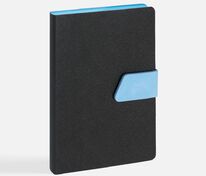Ежедневник Boom, недатированный, черный с голубым арт.15768.14