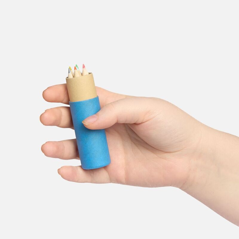 Набор цветных карандашей Kiddo с точилкой, голубой с оранжевым арт.19886.01