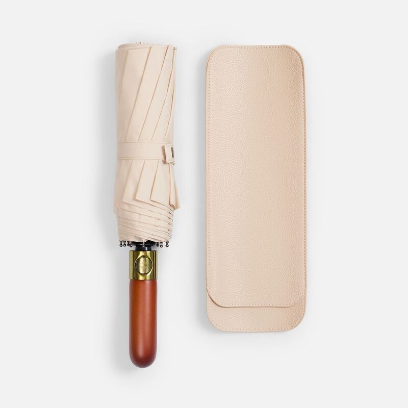 Зонт складной Cloudburst в подарочной упаковке, бежевый арт.17192.00