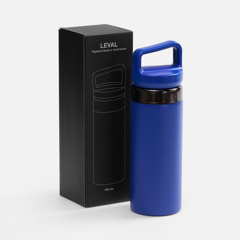 Термостакан Leval с ситечком, синий арт.19921.40