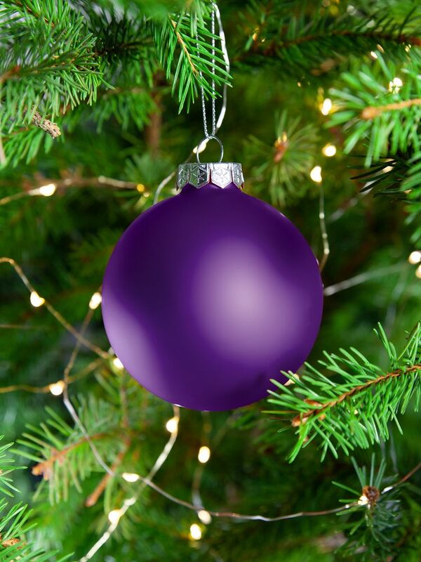 Елочный шар Finery Matt, 8 см, матовый фиолетовый арт.17663.70