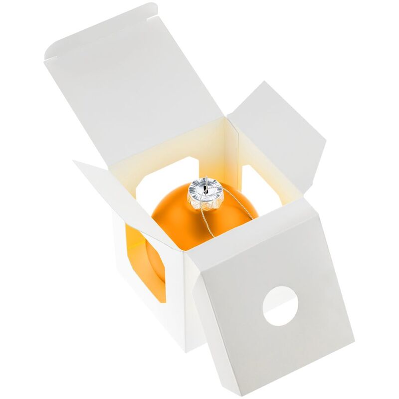 Елочный шар Finery Matt, 8 см, матовый оранжевый арт.17663.20