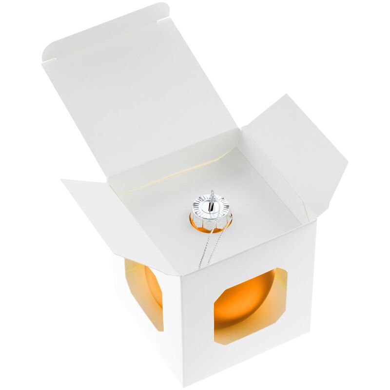 Елочный шар Finery Matt, 8 см, матовый оранжевый арт.17663.20