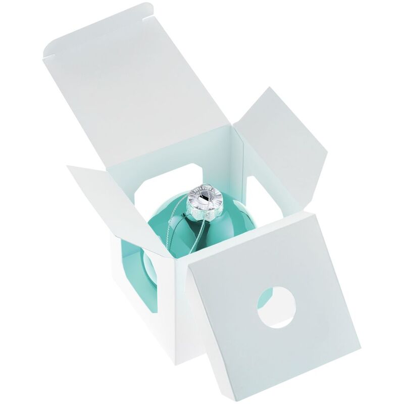 Елочный шар Finery Gloss, 8 см, глянцевый бирюзовый арт.17662.49