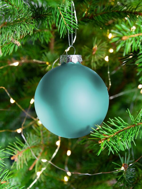 Елочный шар Finery Matt, 8 см, матовый бирюзовый арт.17663.49