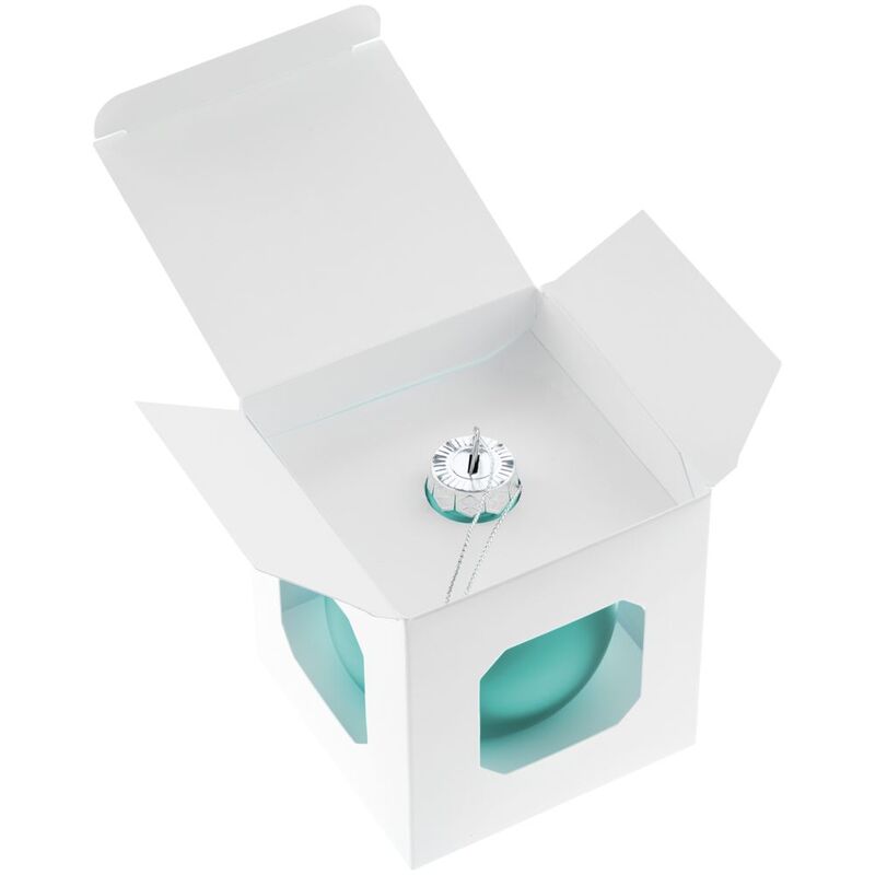 Елочный шар Finery Matt, 8 см, матовый бирюзовый арт.17663.49