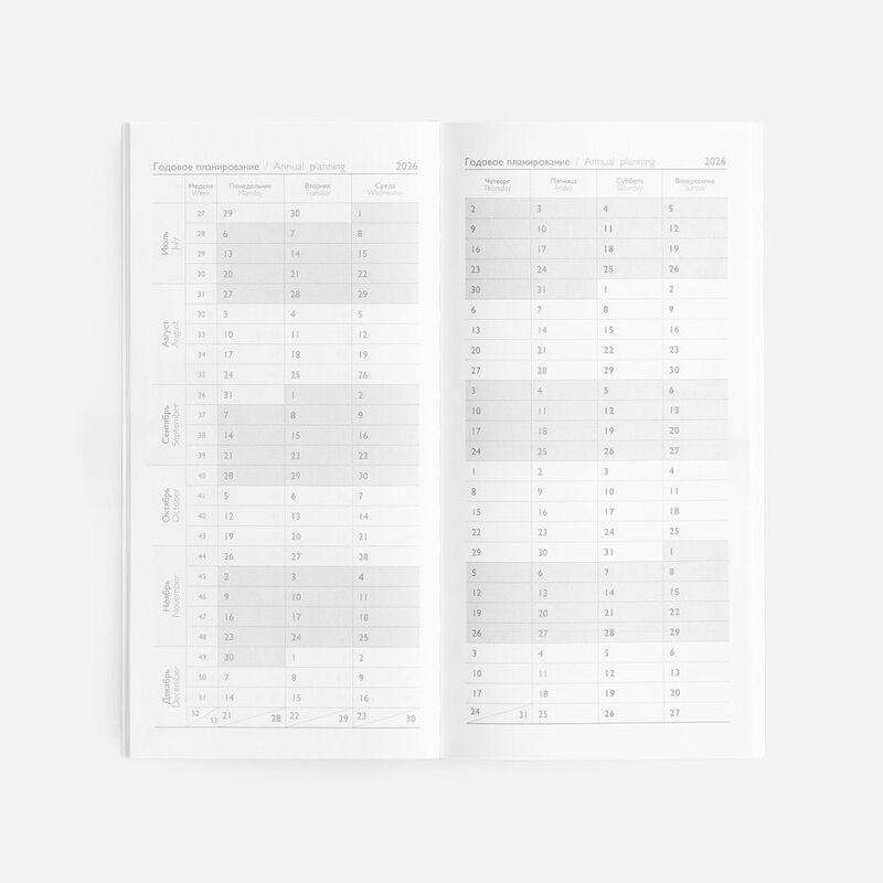 Еженедельник Baza, датированный, серый арт.18295.10