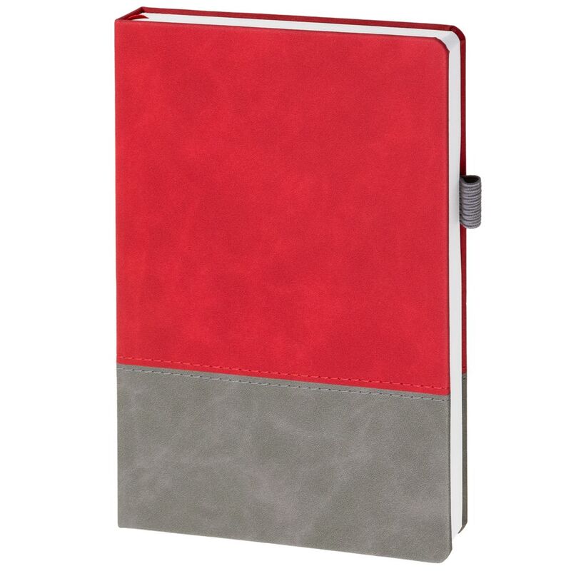 Ежедневник Horizon, недатированный, серый с красным арт.21172.15
