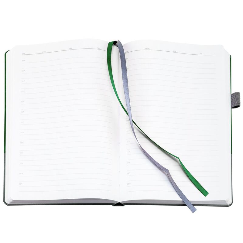 Ежедневник Horizon, недатированный, серый с зеленым арт.21172.19