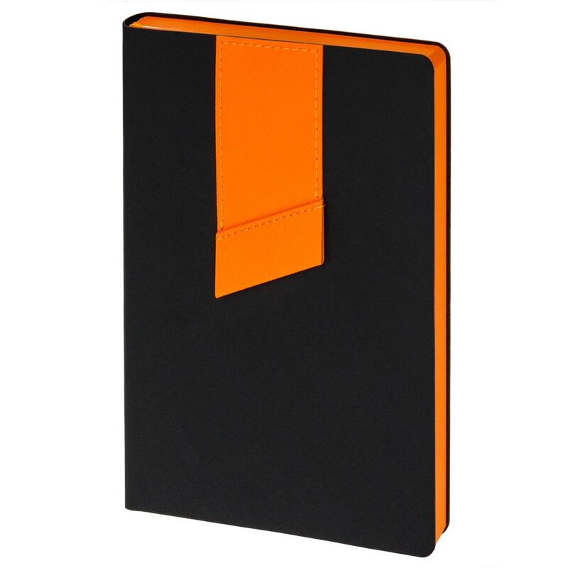 Ежедневник Bookmark, недатированный, черный с оранжевым арт.21180.32