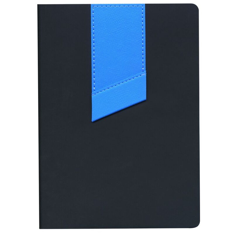 Ежедневник Bookmark, недатированный, черный с голубым арт.21180.14