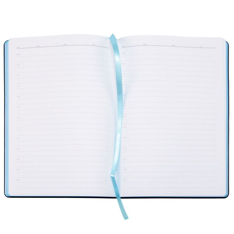 Ежедневник Bookmark, недатированный, черный с голубым арт.21180.14