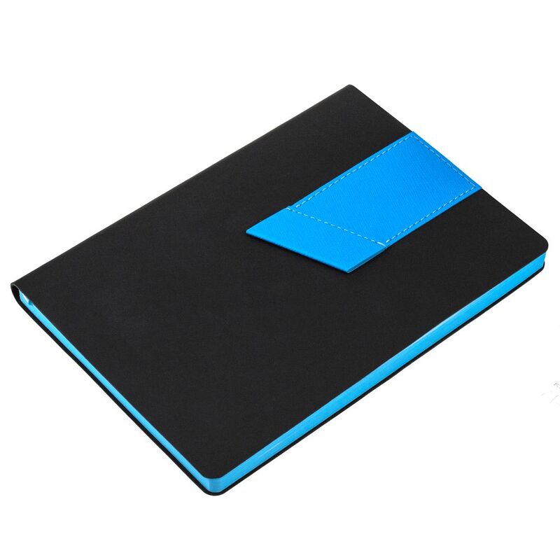 Ежедневник Bookmark, недатированный, черный с голубым арт.21180.14