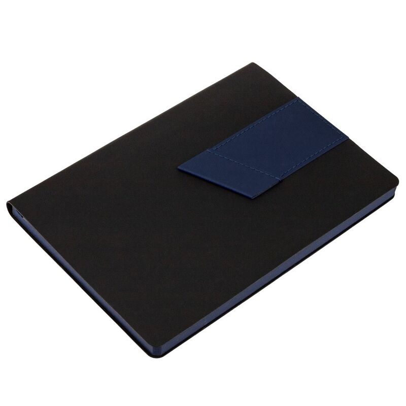 Ежедневник Bookmark, недатированный, черный с синим арт.21180.34