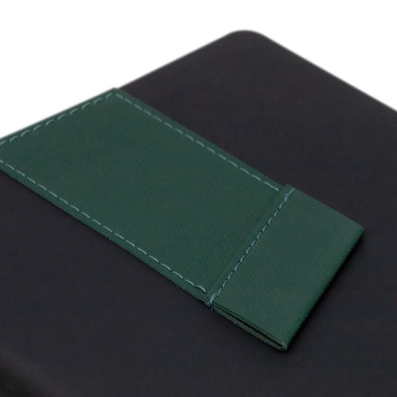 Ежедневник Bookmark, недатированный, черный с зеленым арт.21180.39