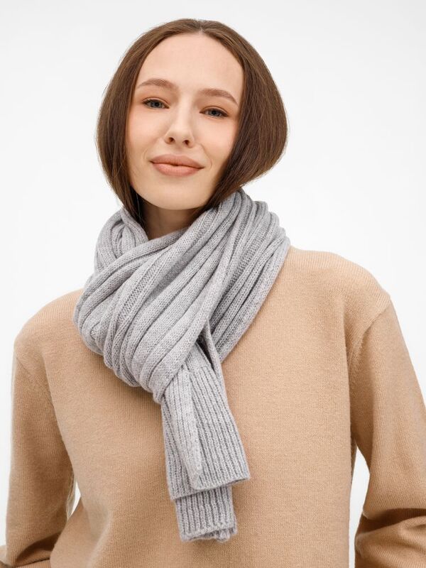 Шарф Bellish, светло-серый меланж арт.19245.31