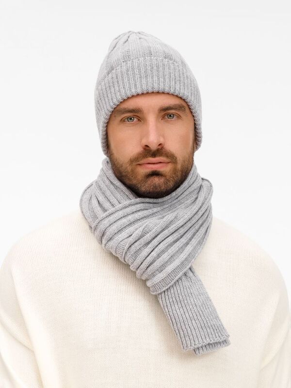 Шарф Bellish, светло-серый меланж арт.19245.31