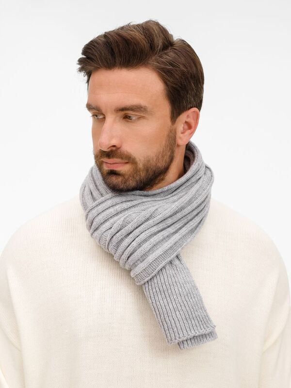 Шарф Bellish, светло-серый меланж арт.19245.31