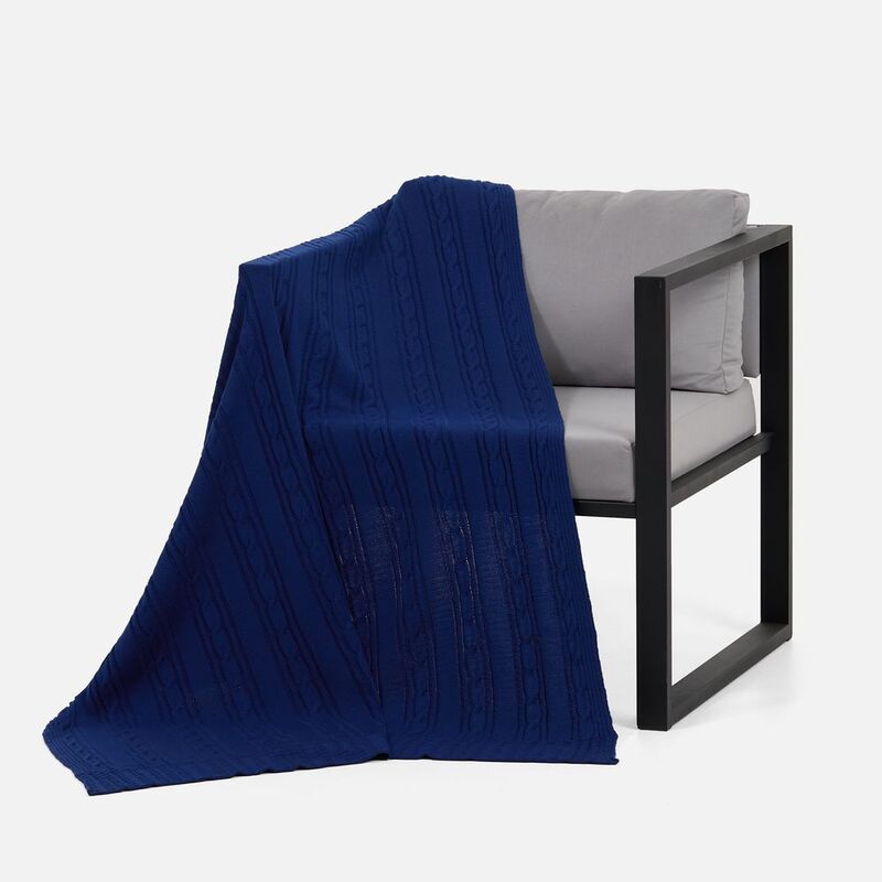 Плед Remitti, темно-синий (кобальт) арт.19246.46