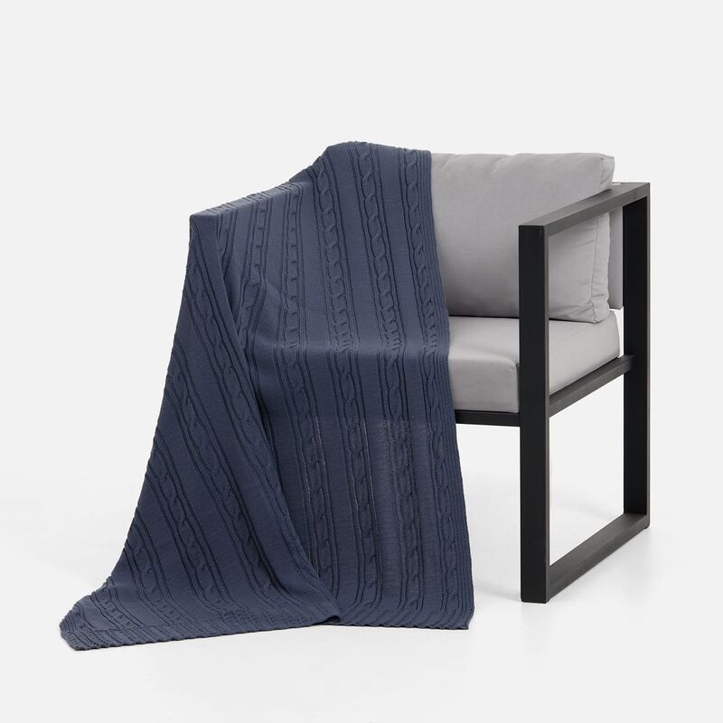 Плед Remitti, серо-синий (сланец) арт.19246.27