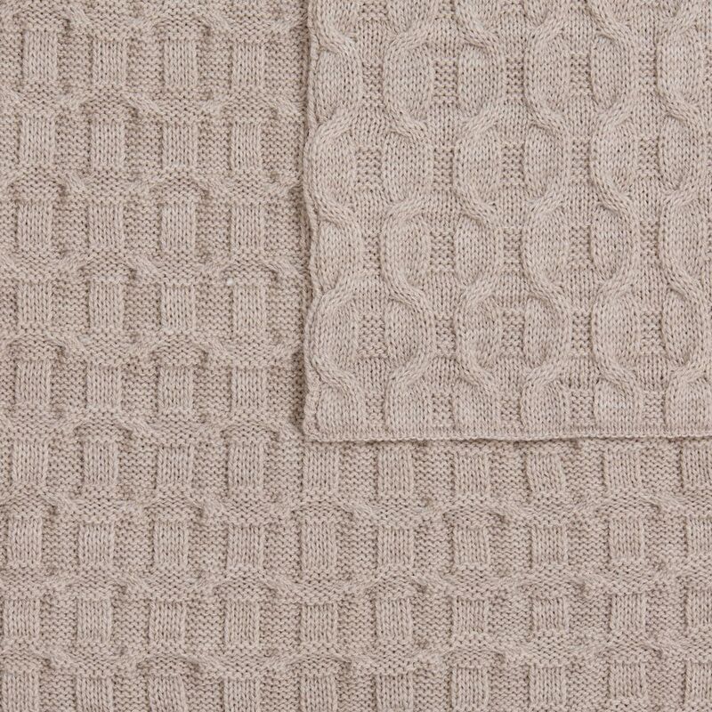 Плед Braidera, бежевый меланж арт.19247.13