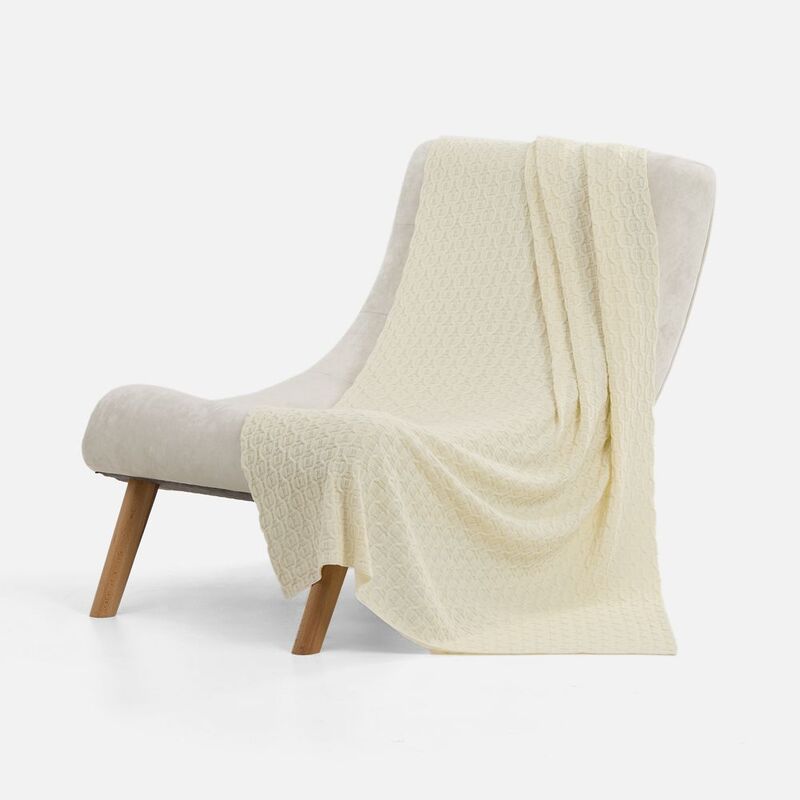 Плед Braidera, белый (молочный) арт.19247.61