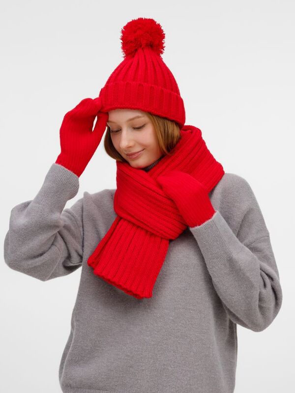 Шарф HappyGo, красный арт.28899.50